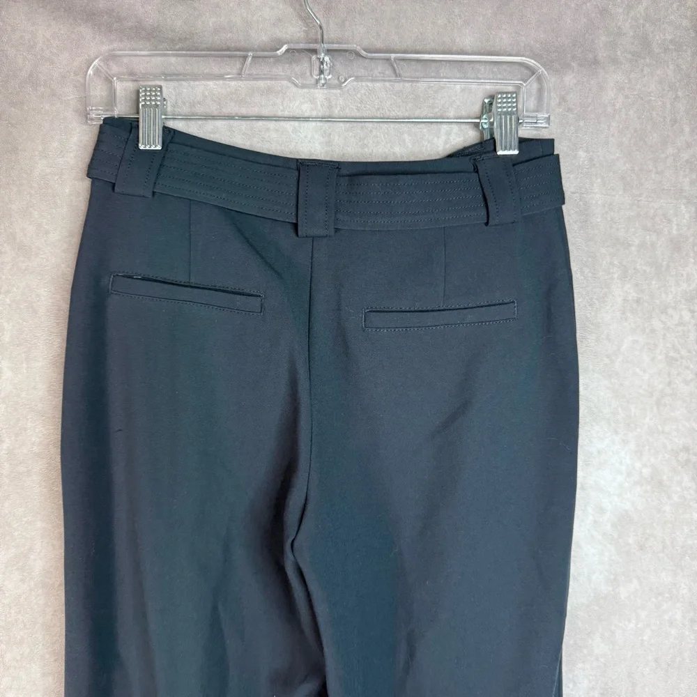 Maeve‎ High Rise Tailored Pleated Belted Trousers In Navy Blue Women's Size 0